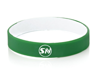 Advertising Two Layers Engraved Color Filled Custom Silicone Rubber Wristbands